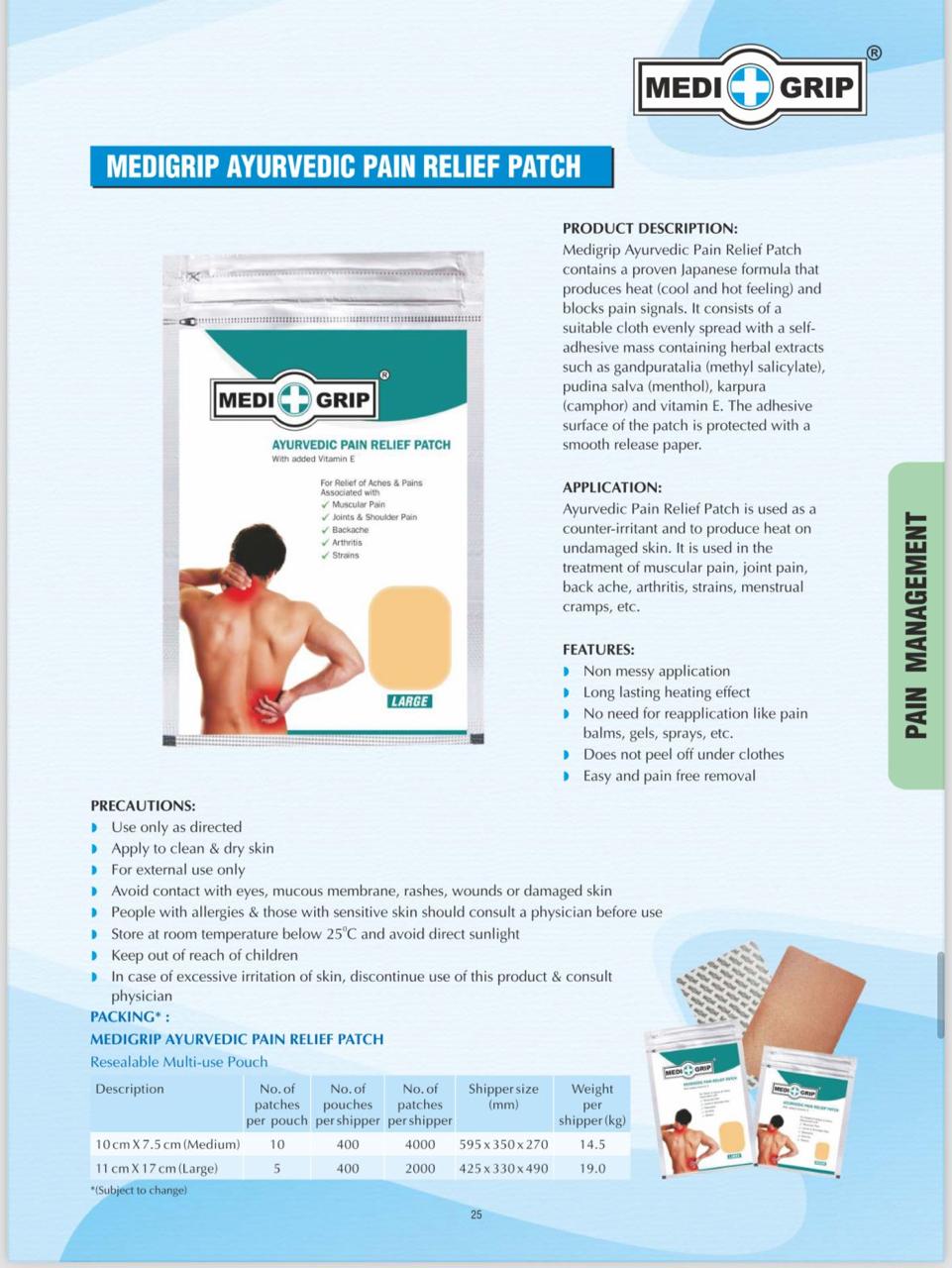 Pain management products
